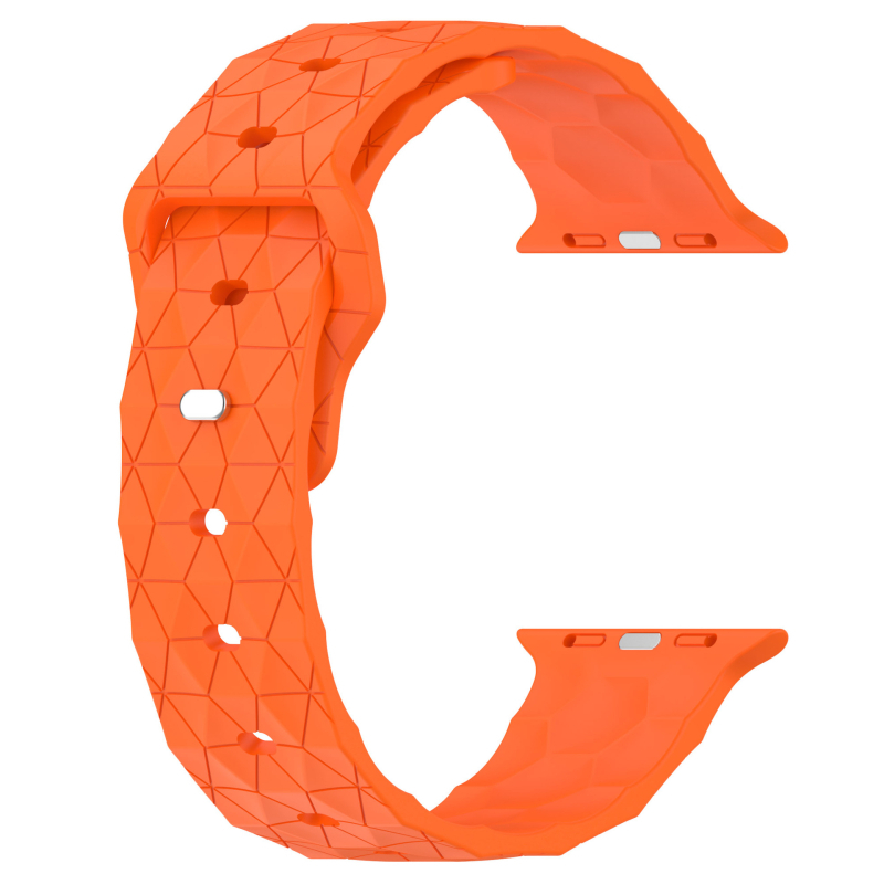 Silikonski sportski remen s nogometnim uzorkom za Apple Watch Ultra i serije S10/9/8/7/6/5/4/SE, širina 22 mm, duljina 100 mm + 128 mm
