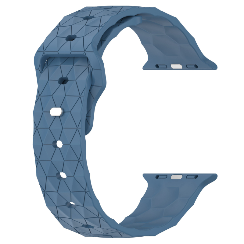 Silikonski sportski remen s nogometnim uzorkom za Apple Watch Ultra i serije S10/9/8/7/6/5/4/SE, širina 22 mm, duljina 100 mm + 128 mm
