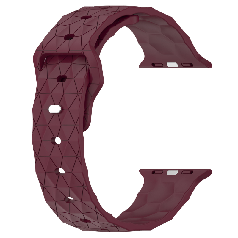 Silikonski sportski remen s nogometnim uzorkom za Apple Watch Ultra i serije S10/9/8/7/6/5/4/SE, širina 22 mm, duljina 100 mm + 128 mm