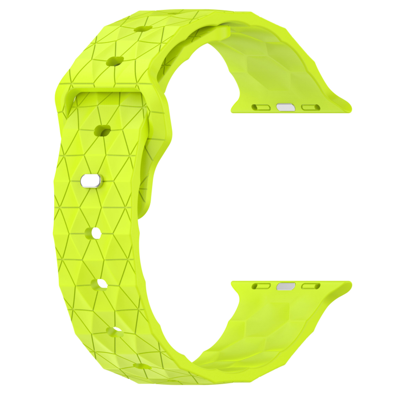 Silikonski sportski remen s nogometnim uzorkom za Apple Watch Ultra i serije S10/9/8/7/6/5/4/SE, širina 22 mm, duljina 100 mm + 128 mm