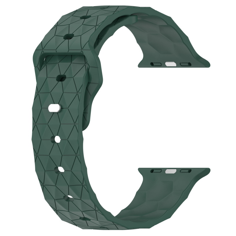 Silikonski sportski remen s nogometnim uzorkom za Apple Watch Ultra i serije S10/9/8/7/6/5/4/SE, širina 22 mm, duljina 100 mm + 128 mm