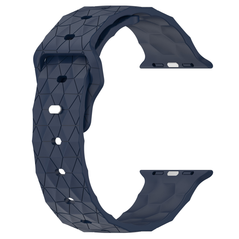 Silikonski sportski remen s nogometnim uzorkom za Apple Watch Ultra i serije S10/9/8/7/6/5/4/SE, širina 22 mm, duljina 100 mm + 128 mm