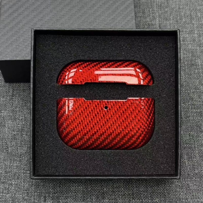 AirPods Pro 3 Кейс — Карбоново влакно, твърд корпус, печат с термопренос, съвместим с Apple