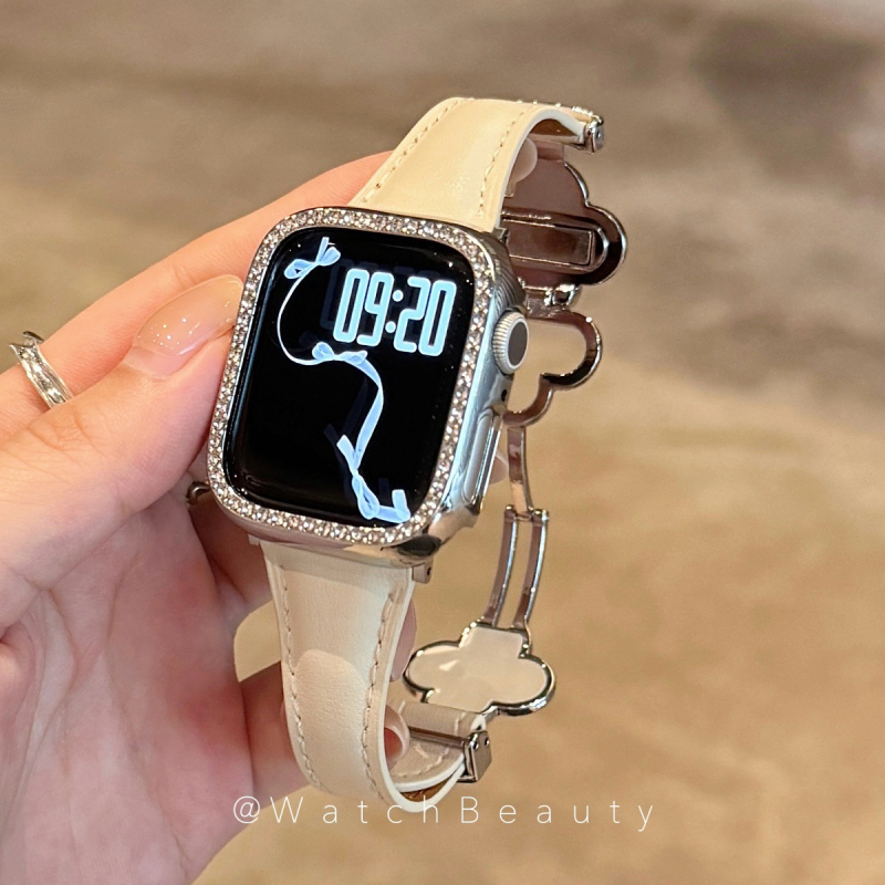 Brățară pentru Apple Watch din piele naturală, lățime 20 mm, compatibilă cu Apple Watch, stil modern (greutate 22)