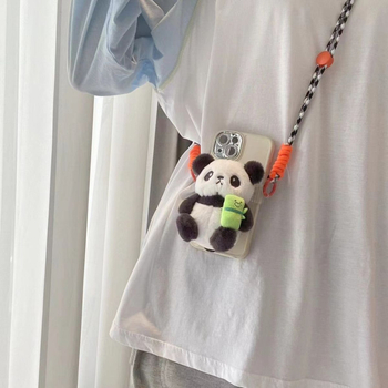 Pandantiv pentru telefon cu figură de pluș, stil feminin, design desene animate, accesoriu decorativ
