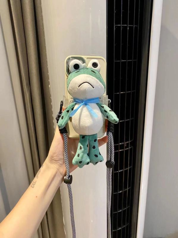 Pandantiv pentru telefon cu figură de pluș, stil feminin, design desene animate, accesoriu decorativ