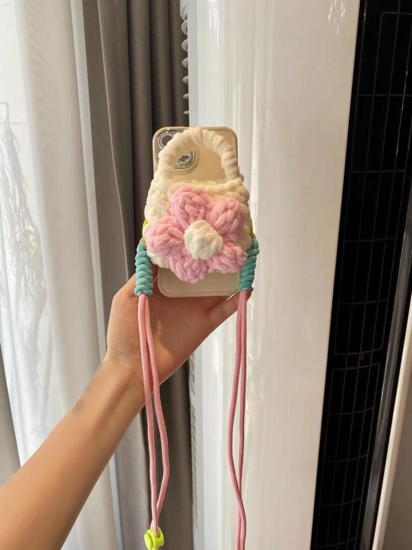 Pandantiv pentru telefon cu figură de pluș, stil feminin, design desene animate, accesoriu decorativ