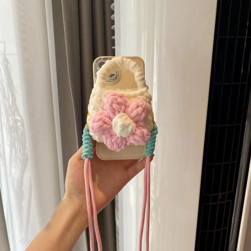 Pandantiv pentru telefon cu figură de pluș, stil feminin, design desene animate, accesoriu decorativ