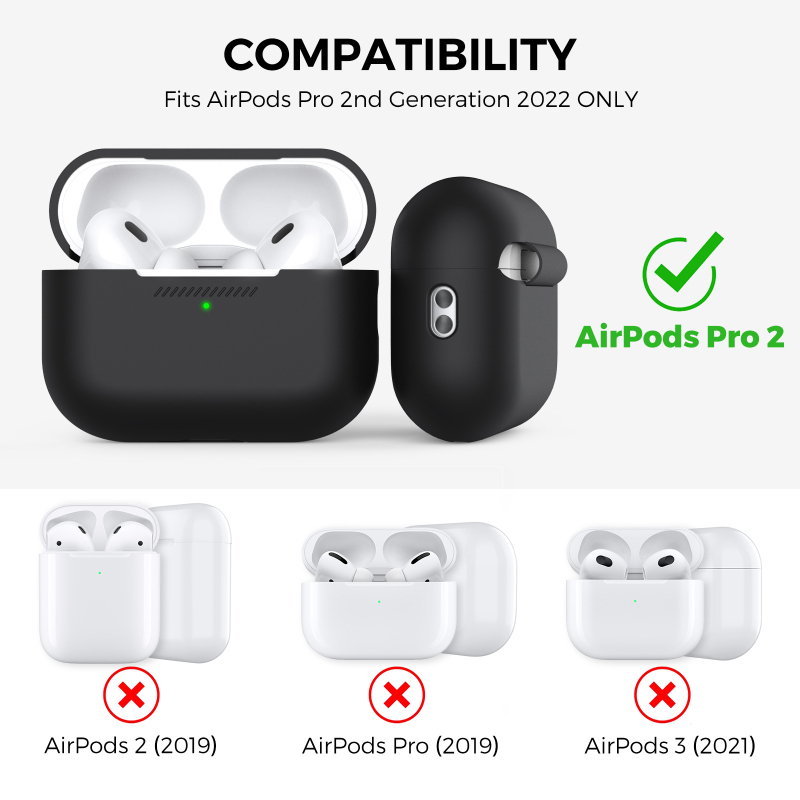 AirPods Pro 2 силиконов еднопластов предпазен калъф с ланярд – релефен дизайн, универсална съвместимост