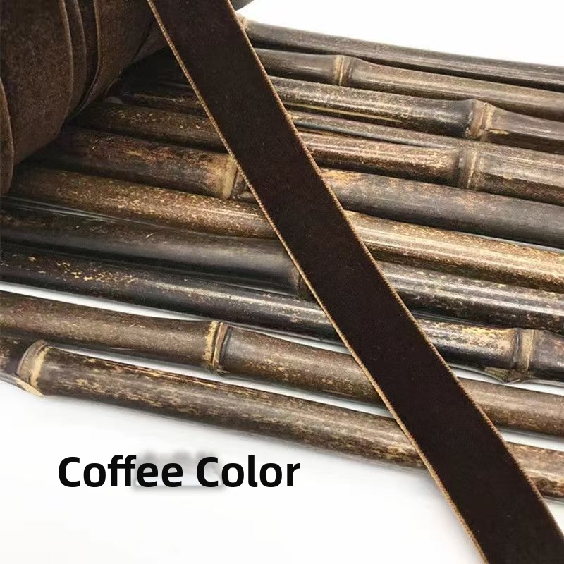 Bársonyszalag, egyoldalas, bolyhos felülettel, poliészter bársony