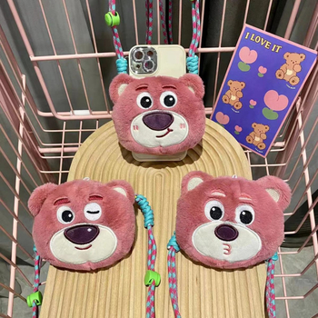 Pandantiv pentru telefon din pluș – stil desen animat, accesoriu decorativ (Material: pluș; Proces: serigrafie; Funcție: decorare; Tip: pandantiv pentru telefon; Personalizare: Da)