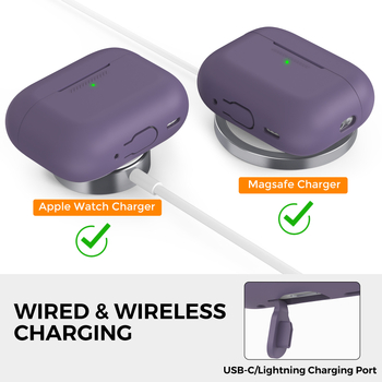 Силиконов защитен калъф за AirPods Pro 2 с каишка за окачване; мек корпус, релефен дизайн, възможност за персонализиране