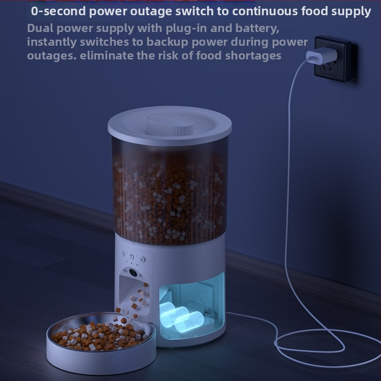 Автоматична хранилка за котки и кучета с таймер и дозиране, визуален дисплей, всичко‑в‑едно – храна и вода