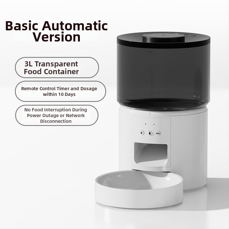 Автоматична хранилка за котки и кучета с таймер и дозиране, визуален дисплей, всичко‑в‑едно – храна и вода