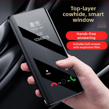 Huawei Enjoy 70X ochranný kryt – flip kožené puzdro, kompletná ochrana, proti pádu, mäkký obal, materiál: preglejka