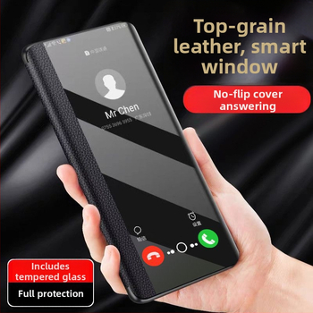 Huawei Enjoy 70X ochranný kryt – flip kožené puzdro, kompletná ochrana, proti pádu, mäkký obal, materiál: preglejka