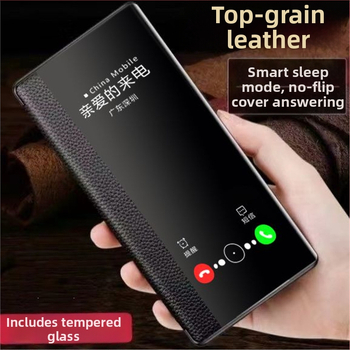 Huawei Enjoy 70X ochranný kryt – flip kožené puzdro, kompletná ochrana, proti pádu, mäkký obal, materiál: preglejka