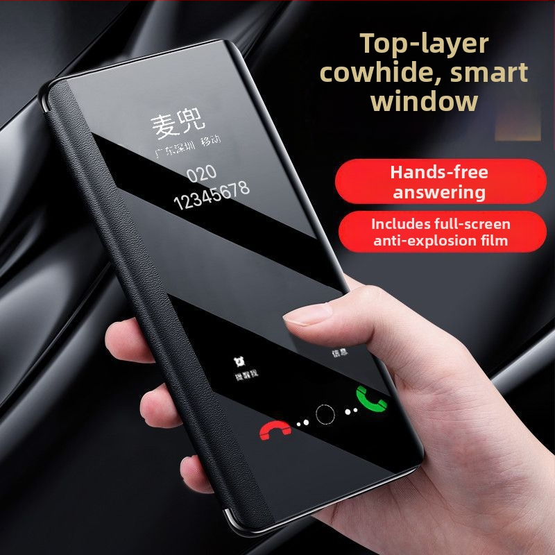 Huawei Enjoy 70X ochranný kryt – flip kožené puzdro, kompletná ochrana, proti pádu, mäkký obal, materiál: preglejka