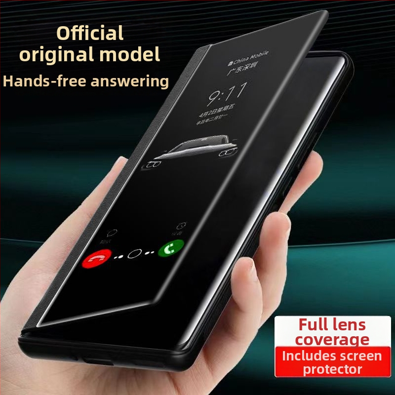 Huawei Enjoy 70X ochranný kryt – flip kožené puzdro, kompletná ochrana, proti pádu, mäkký obal, materiál: preglejka