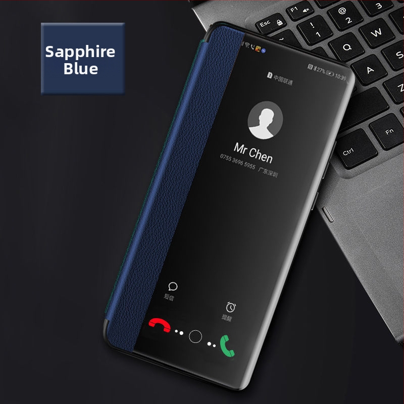 Huawei Enjoy 70X ochranný kryt – flip kožené puzdro, kompletná ochrana, proti pádu, mäkký obal, materiál: preglejka