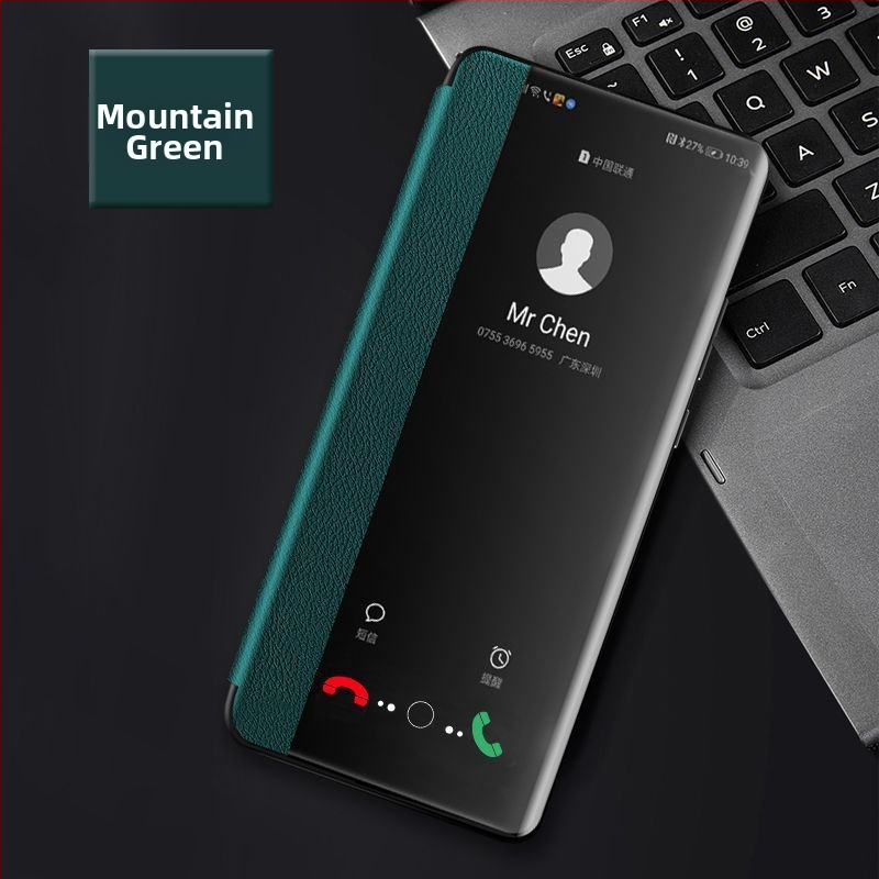 Huawei Enjoy 70X ochranný kryt – flip kožené puzdro, kompletná ochrana, proti pádu, mäkký obal, materiál: preglejka