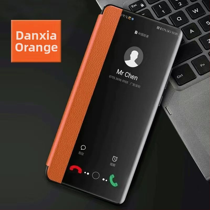 Huawei Enjoy 70X ochranný kryt – flip kožené puzdro, kompletná ochrana, proti pádu, mäkký obal, materiál: preglejka