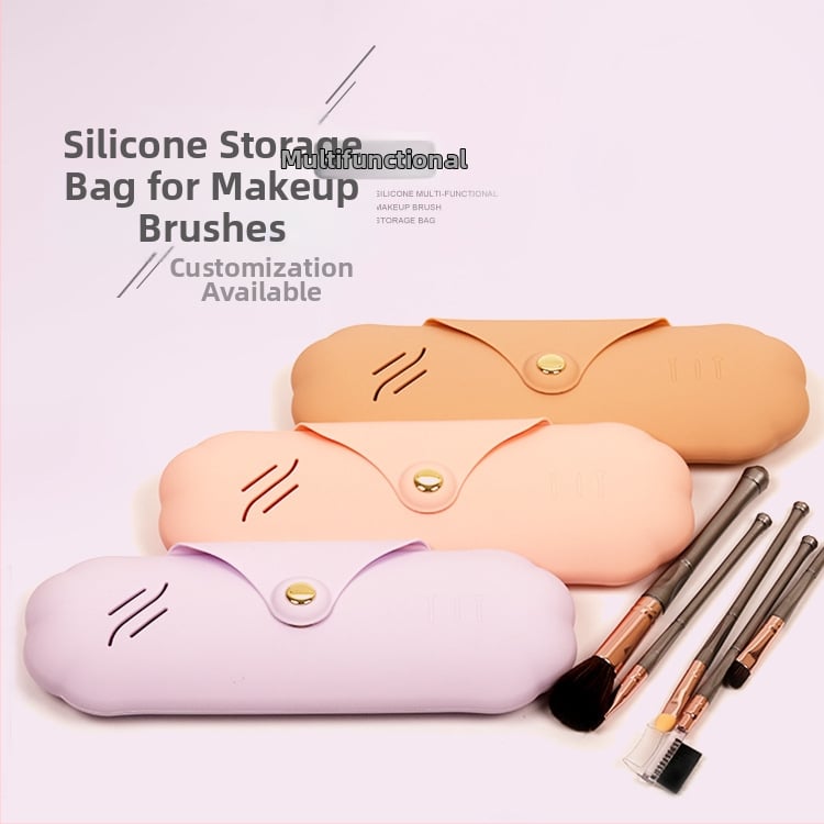 Geantă cosmetică din silicon Xinhuo – impermeabilă, ultra ușoară, antibacteriană, fără căptușeală, monocromă, pentru călătorii