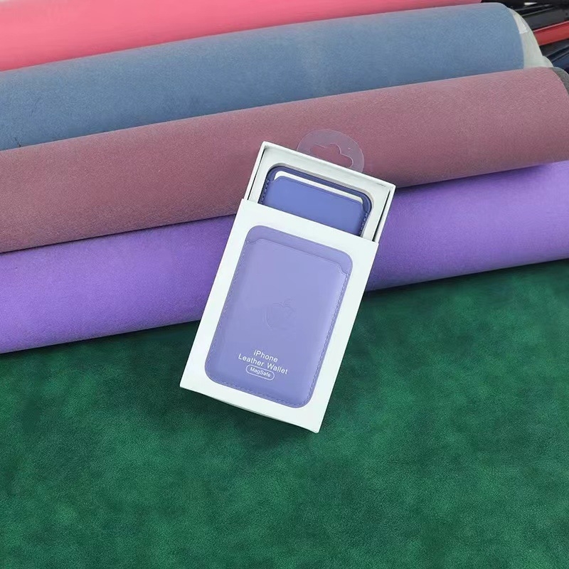 MagSafe картодържател за iPhone 12/12 Pro/12 Pro Max/12 mini/14 Pro Max — PU кожа, магнитно задържане, горещо пресована изработка, възможност за персонализиране