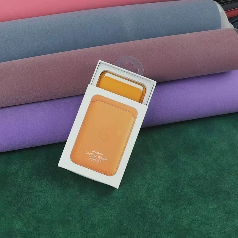 MagSafe картодържател за iPhone 12/12 Pro/12 Pro Max/12 mini/14 Pro Max — PU кожа, магнитно задържане, горещо пресована изработка, възможност за персонализиране