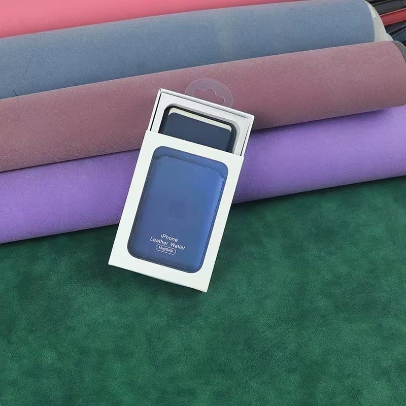 MagSafe картодържател за iPhone 12/12 Pro/12 Pro Max/12 mini/14 Pro Max — PU кожа, магнитно задържане, горещо пресована изработка, възможност за персонализиране