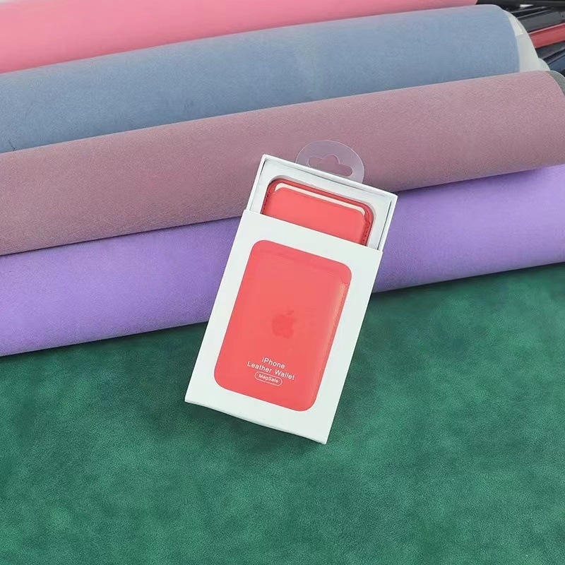 MagSafe картодържател за iPhone 12/12 Pro/12 Pro Max/12 mini/14 Pro Max — PU кожа, магнитно задържане, горещо пресована изработка, възможност за персонализиране