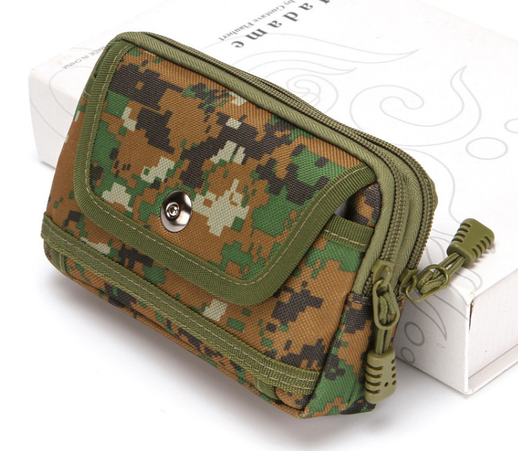 Férfi övtáska mobiltelefonhoz - Oxford anyag, mágneszár, tanúsítvány zseb, függőleges négyszög alak, utcai divat