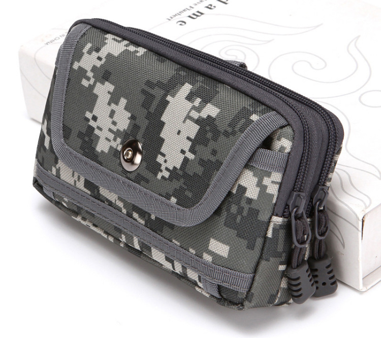 Férfi övtáska mobiltelefonhoz - Oxford anyag, mágneszár, tanúsítvány zseb, függőleges négyszög alak, utcai divat