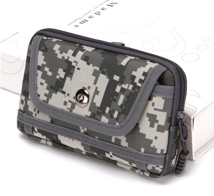 Férfi övtáska mobiltelefonhoz - Oxford anyag, mágneszár, tanúsítvány zseb, függőleges négyszög alak, utcai divat