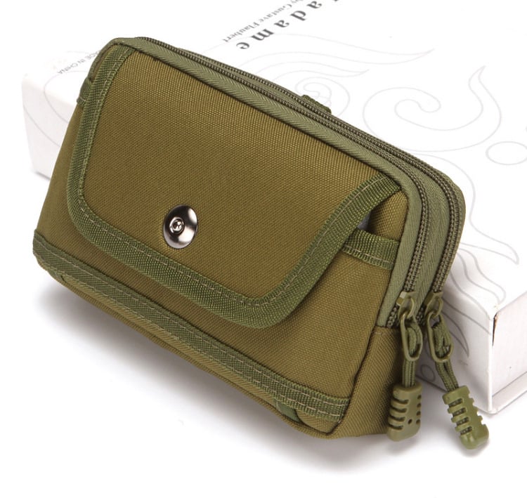 Férfi övtáska mobiltelefonhoz - Oxford anyag, mágneszár, tanúsítvány zseb, függőleges négyszög alak, utcai divat