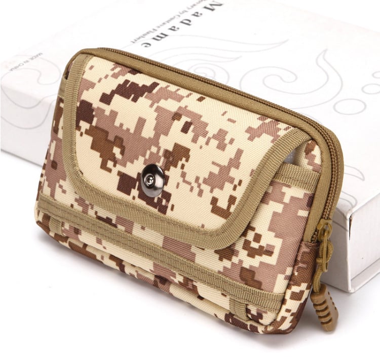 Férfi övtáska mobiltelefonhoz - Oxford anyag, mágneszár, tanúsítvány zseb, függőleges négyszög alak, utcai divat