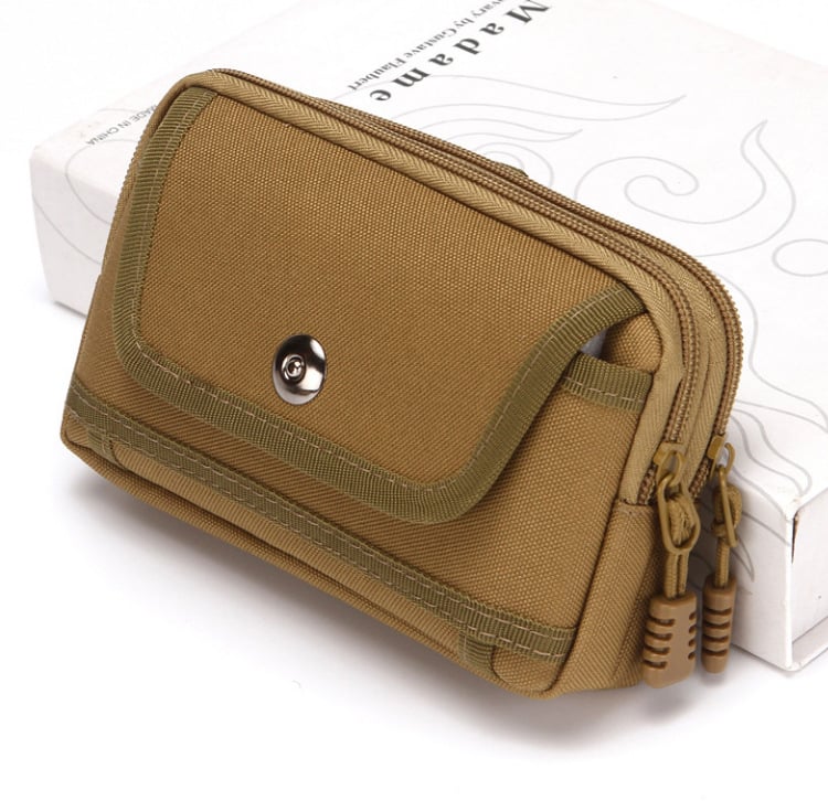 Férfi övtáska mobiltelefonhoz - Oxford anyag, mágneszár, tanúsítvány zseb, függőleges négyszög alak, utcai divat