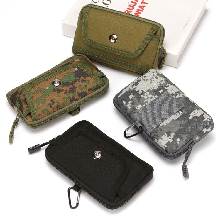 Férfi övtáska mobiltelefonhoz - Oxford anyag, mágneszár, tanúsítvány zseb, függőleges négyszög alak, utcai divat