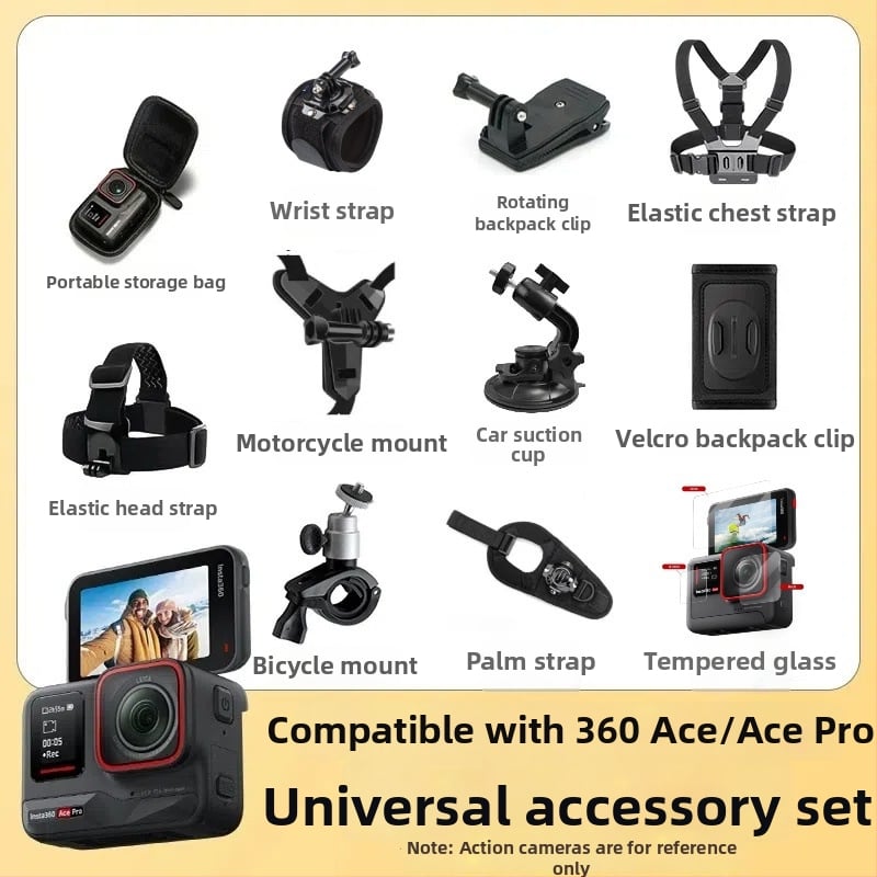 Αξεσουάρ Insta360 Ace Pro 2 – ιμάντας κεφαλής, ιμάντας στήθους, κλιπ για σακίδιο, μοτοσικλετικό στήριγμα