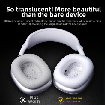 Husă de protecție AirPods Max 2 – silicon, transparent, portabil, carcasă moale, turnare prin injecție