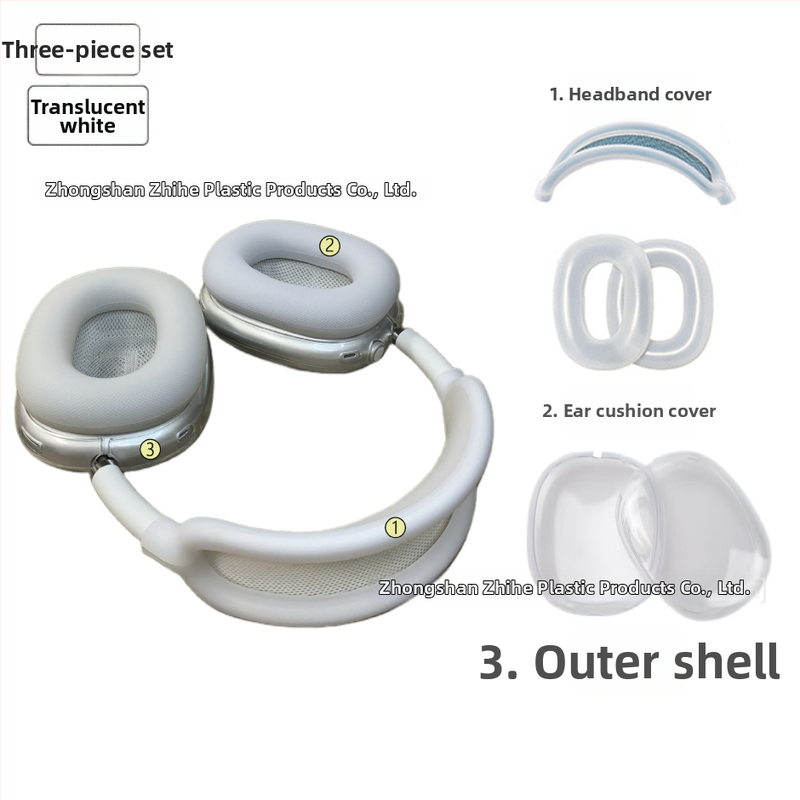 Husă de protecție AirPods Max 2 – silicon, transparent, portabil, carcasă moale, turnare prin injecție