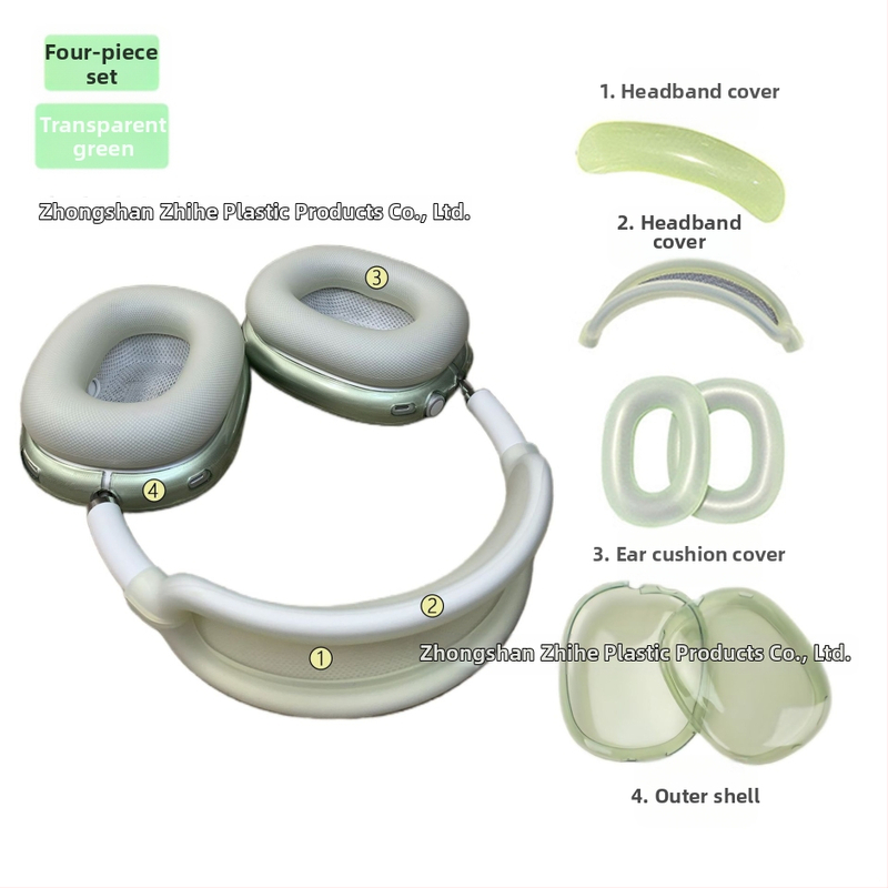 Husă de protecție AirPods Max 2 – silicon, transparent, portabil, carcasă moale, turnare prin injecție