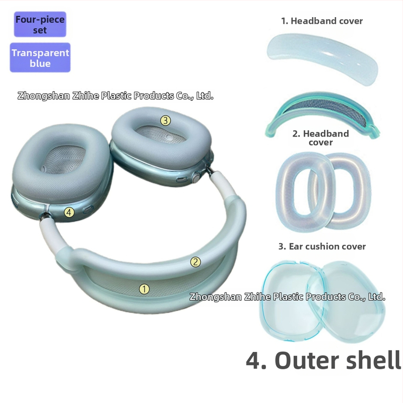 Husă de protecție AirPods Max 2 – silicon, transparent, portabil, carcasă moale, turnare prin injecție