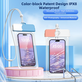 Sac impermeabil pentru telefon cu ecran tactil — ABS+TPU, capacitate 7.2, poliester, stil desen animat, logo tipărit