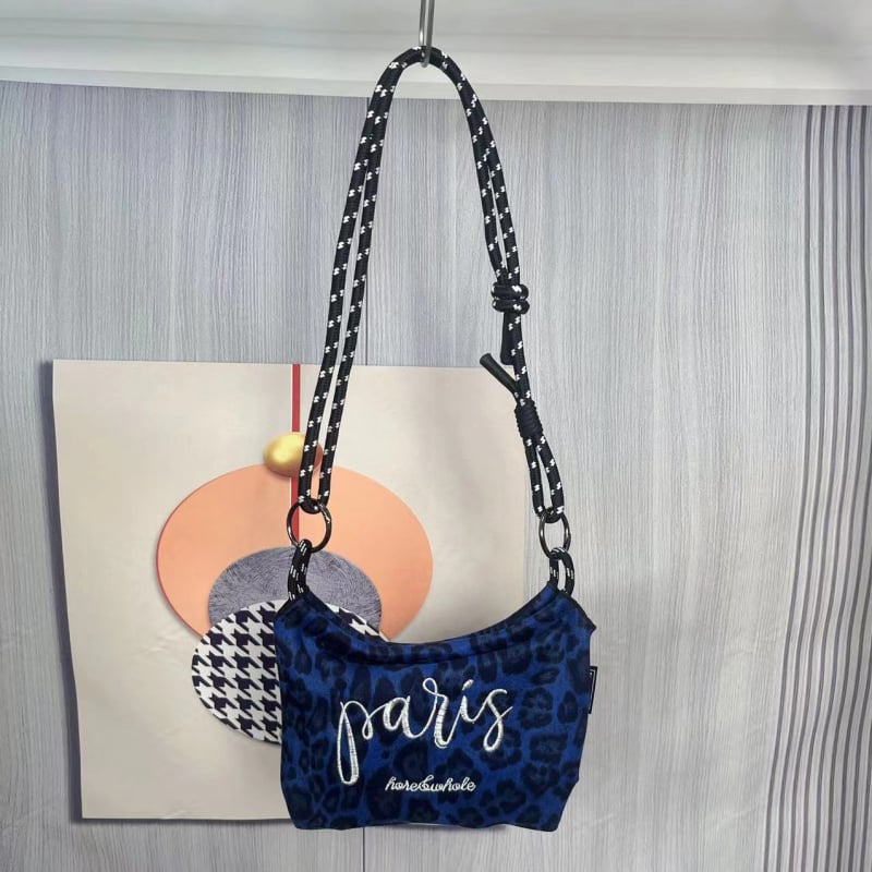 Platnena torba s leopardim uzorkom za žene, velika kapaciteta, crossbody torba preko ramena, tisak slova, korejski svakodnevni stil