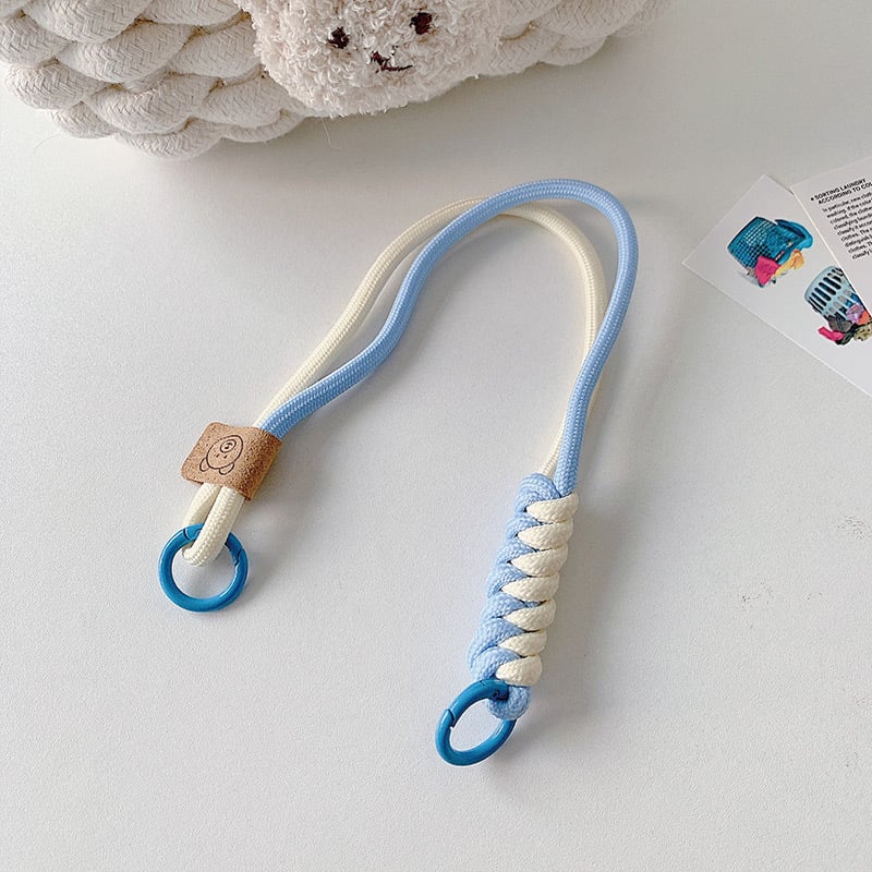 Șnur pentru telefon mobil — design împletit cu nod, din plastic, sfoară din poliester, detașabil anti-pierdere