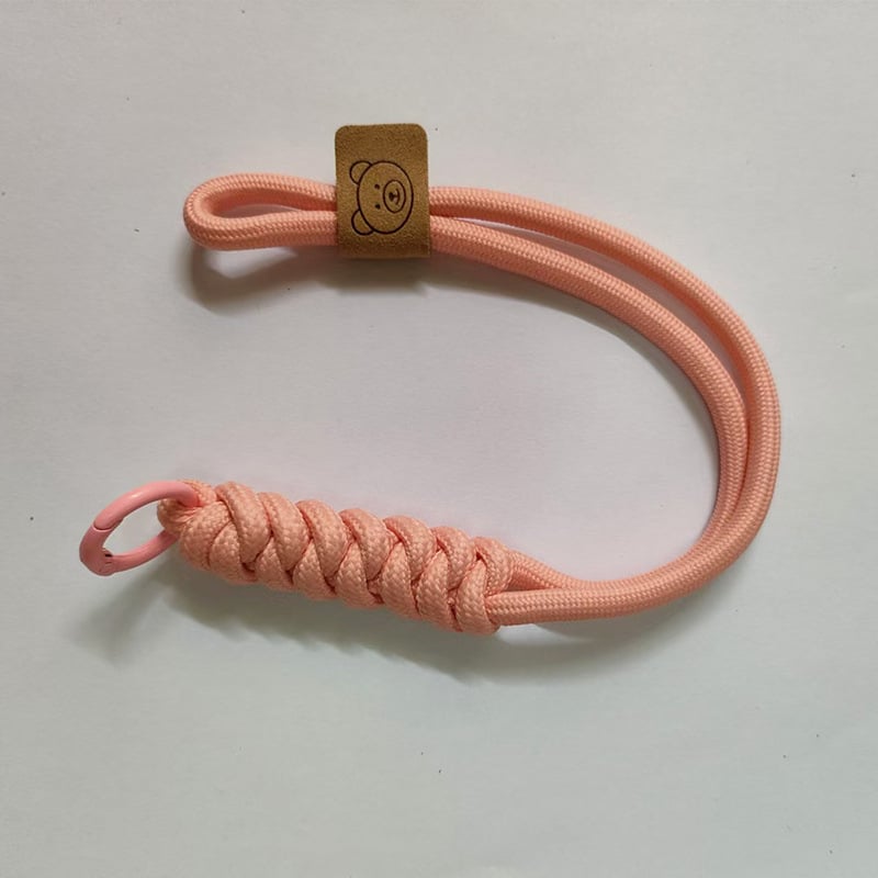 Șnur pentru telefon mobil — design împletit cu nod, din plastic, sfoară din poliester, detașabil anti-pierdere