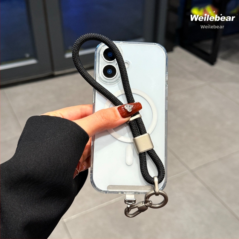 Sieviešu telefona siksna ar pretzādzības funkciju, regulējams īss siksnas garums, bieza un izturīga no plastmasas