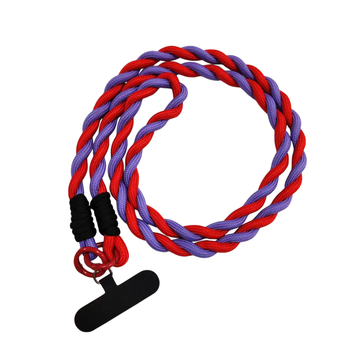 Ланярд за мобилен телефон, отделяем, найлонова лента с метална катарама, плетена изработка, печат на лого