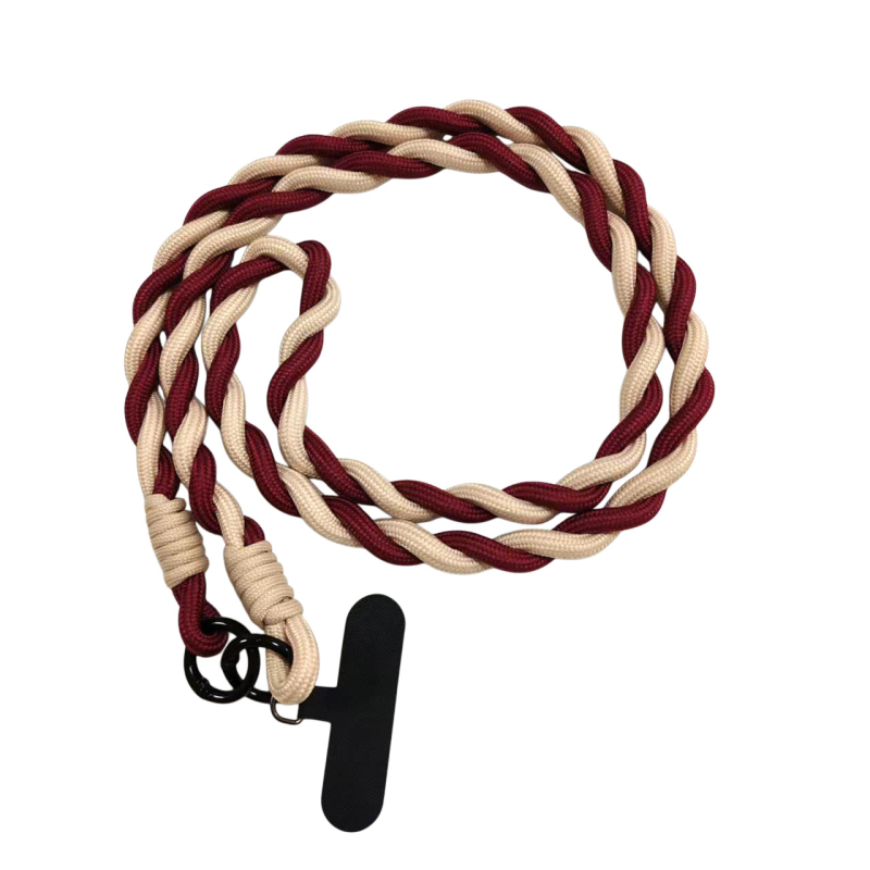 Ланярд за мобилен телефон, отделяем, найлонова лента с метална катарама, плетена изработка, печат на лого